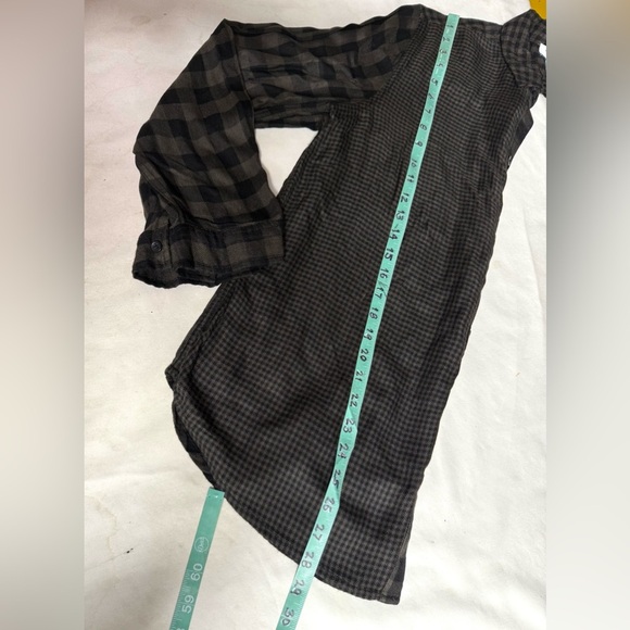 BEACHLUNCHLOUNGE Black and brown Checkered button down Shirt size L - Picture 11 of 11